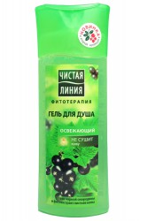 Гель для душа, Чистая линия 250 мл Освежающий черная смородина и листья мяты
